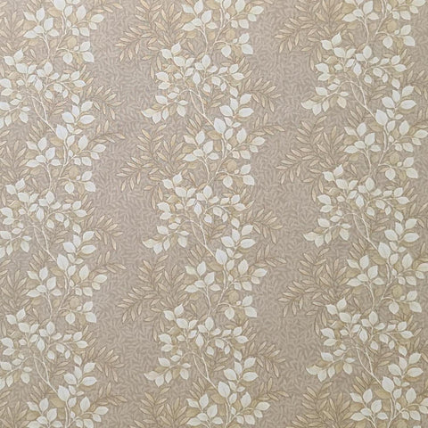 Victoria 2457-77 for Benartex - Gold Tonal Leaf, Vine Print Fabric