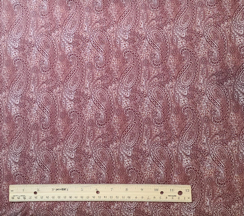 South Pacific 2467-66 Pacifica Paisley Plum Benartex - Light Plum, Gray Tonal Fabric / Dark Plum Paisley Print