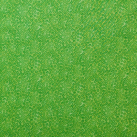 Candy Dots BTR5786 Lime Blank Quilting - Bright Lime Green Tonal Bubble Dot Print Fabric