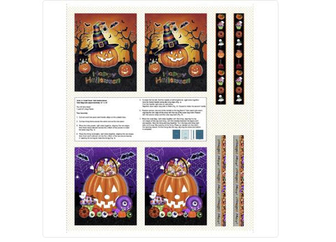 Spooky Aura Glow in the Dark The Daisie Company for Blank Quilting Corp 3991PG-99 - Fabric Tote Bag Panel ~ 36" x 44"