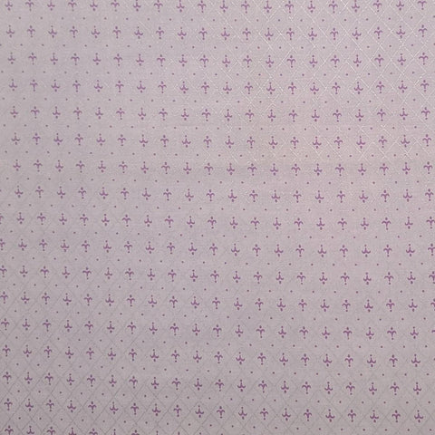 JoAnn Fabrics - Pale Orchid Fabric / Light Purple Pin Dot / Purple Pattern / Silver Metallic Diamond