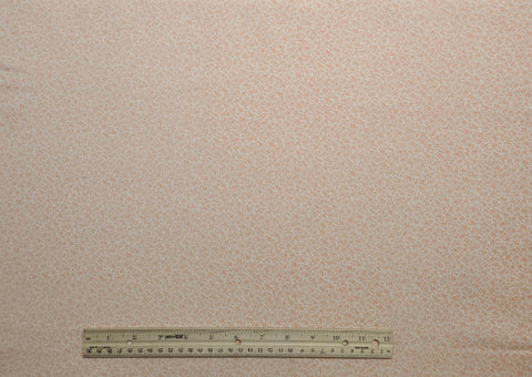 Cream Fabric / Coral Packed Tiny Flower Print - Selvage to Selvage Print