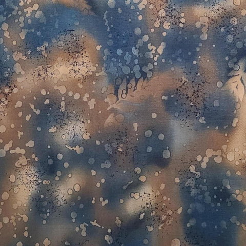 Impressions by Patricia B Campbell and Michelle L Jack for Benartex - Navy, Tan, Brown Fabric / Brown Leaf Pattern