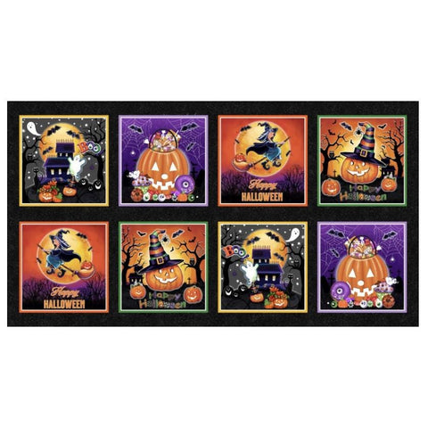 Spooky Aura Glow in the Dark The Daisie Company for Blank Quilting Corp 3992PG-99 - Fabric Panel ~ 36" x 44"