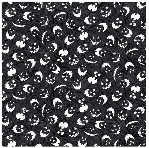 Spooky Aura Glow in the Dark The Daisie Company for Blank Quilting Corp 3987G-99 Spooky Smiles