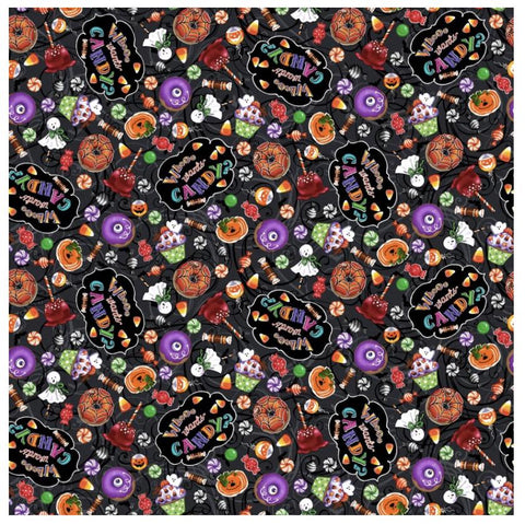 Spooky Aura Glow in the Dark The Daisie Company for Blank Quilting Corp 3983G-99 Candies