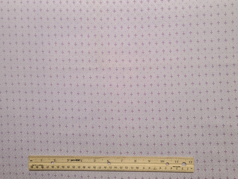 JoAnn Fabrics - Pale Orchid Fabric / Light Purple Pin Dot / Purple Pattern / Silver Metallic Diamond