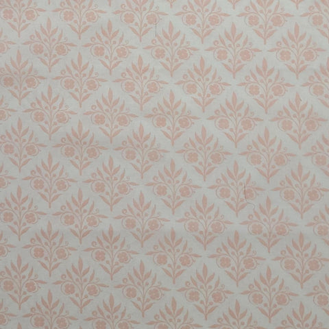 Cream Fabric / Soft Pink Flower Clusters