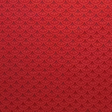 JoAnn Fabrics - Red Tonal Fabric / Dark Red Tone-on-Tone Fan Print