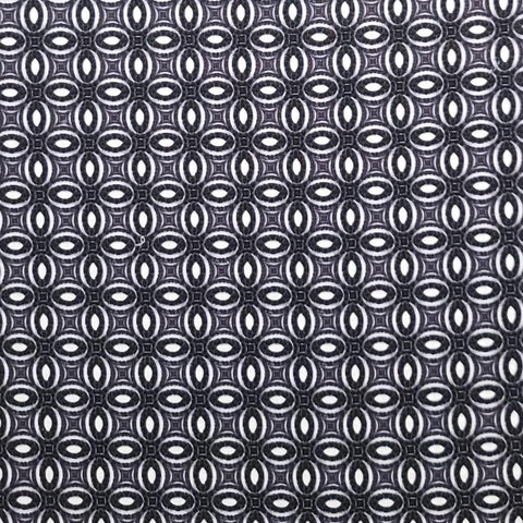 BTR-5252 Sara Moe for Blank Quilting 2008 - Black Fabric / White Medallion Print