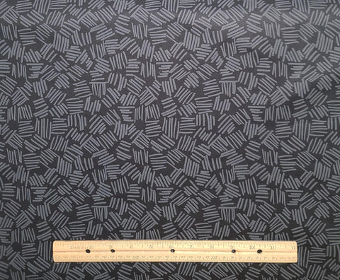 JoAnn Fabrics - Black Fabric / Charcoal Print