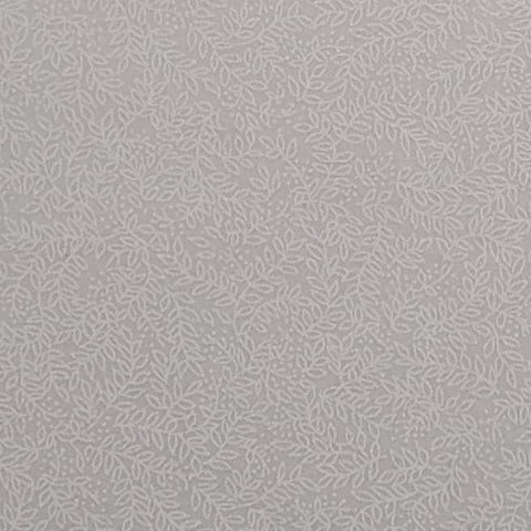 White Tone-on-Tone Leaf Print Fabric