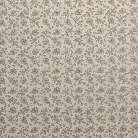 Paint Box 42104 by Laundry Basket Quilts for Moda - Tan Fabric / Tan, Yellow Reproduction Style Packed Flower Print