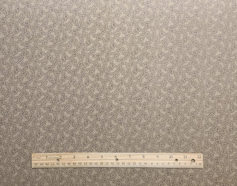 Tan Fabric / Brown Print - Selvage to Selvage Print