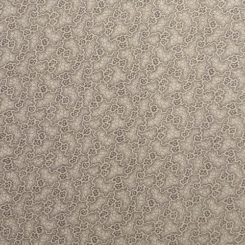 Tan Fabric / Brown Print - Selvage to Selvage Print