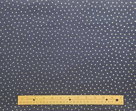Fabric Traditions 1990 - Dark Blue Fabric / White Star Print
