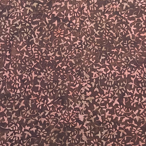 BATIK - L2578 Nightshade Hoffman International Fabrics - Brown Tonal Fabric / Maroon, Pink Vine Tjap