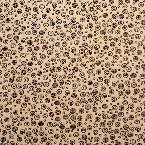 Circle Circle CX3534TANX-D Michael Miller Fabrics - Tan Fabric / Dark Brown Circle Print