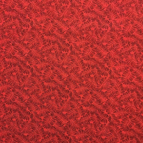 The Night Before Christmas 2007 RJR Fabrics - Red Fabric / Dark Red Feather Print