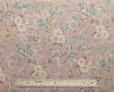Evening Mist 32227-14 Sentimental Studios Moda - Rose Dust Fabric / White, Pale Blue Lavender Floral Print