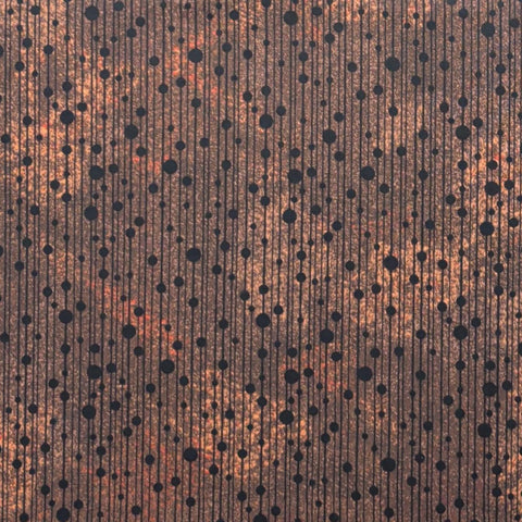 Full Spectrum G9001 / Hoffman California International Fabrics 2013 - Rust Tonal Fabric / Black Stripe and Dot Print