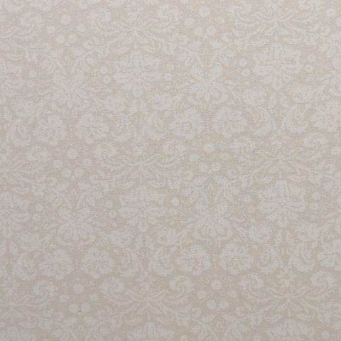 JoAnn Fabrics - Linen-Color Fabric / Soft White Floral Print