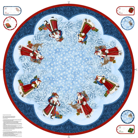 St. Nicholas by Liz Goodrick-Dillon for Northcott C28211-48 Canvas Tree Skirt Panel ~ 44"x44"