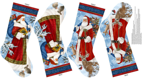 St. Nicholas by Liz Goodrick-Dillon for Northcott C28212-48 Canvas Stocking Panel (Makes 2 stockings)