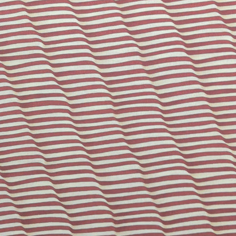 Garden Americana Deb Strain Moda - Red and White Wavy Horizontal Stripe Fabric
