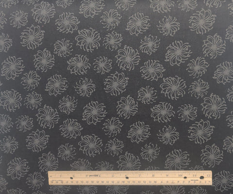 Faye Burgos for Marcus Brothers Textiles - Black Fabric / Gray Print