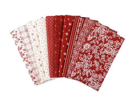Red Delicious by The RBD Designers / 10-Yard Red Colorway Bundle / 1 Yard Precut / Riley Blake Designs