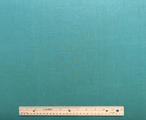 Green Fabric / White Micro Dot Print - Selvage to Selvage Print
