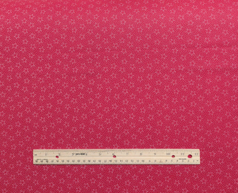 Red Fabric / White Dot and Star Print