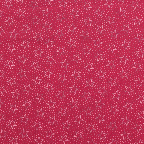 Red Fabric / White Dot and Star Print