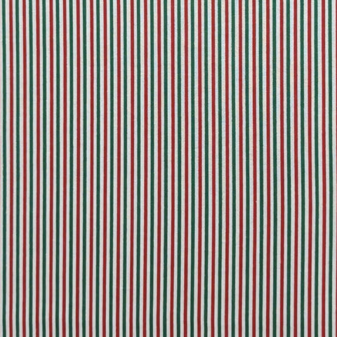 JoAnn Fabrics - Red, White, Green Stripe Fabric