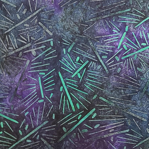 Blank Quilting BATIK Sumatra Peacock Pattern BTR4708 - Blue, Indigo, Teal, Purple Patterned Fabric