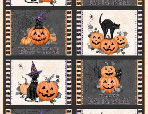 Meow-Gical Night by Michael Davis for Wilmington Prints 3008 96472 928 - Placemat Panel Including Complete Instructions