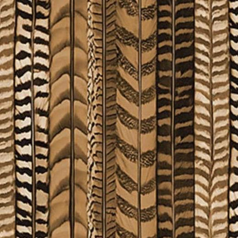 Pheasant Grove - Naturescapes by Rosemary Millette for Northcott DP28306-37 Rust Multi Feather Stripe