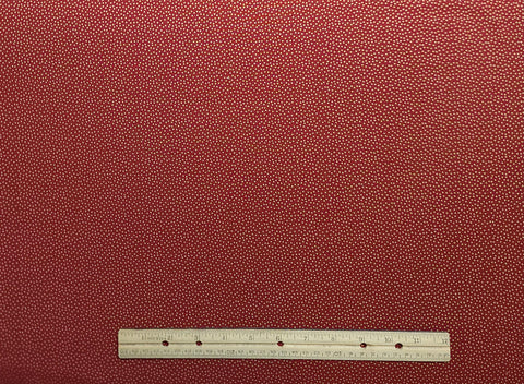 JoAnn Fabrics - Dark Red Fabric / Gold Metallic Freckle Print