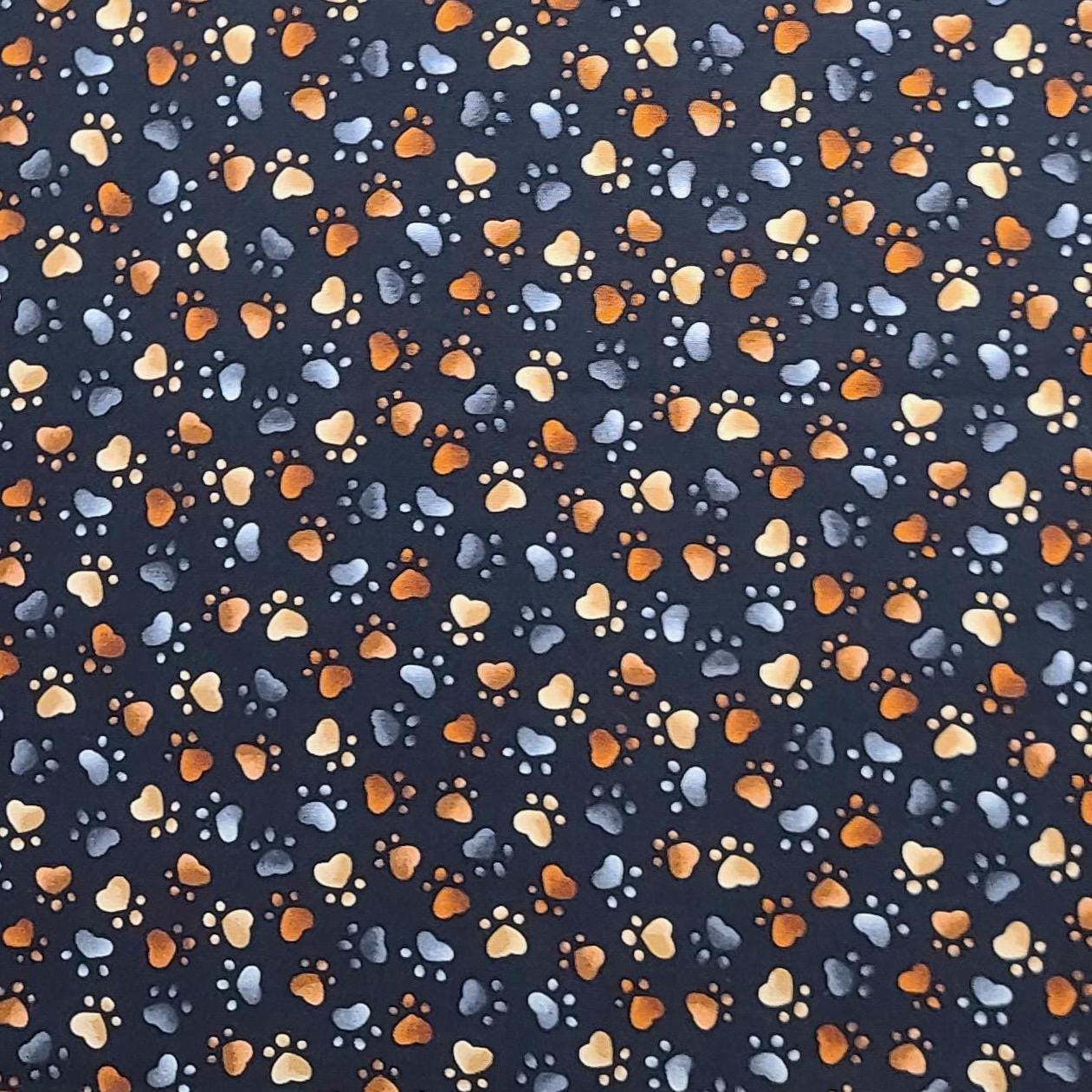 Happiness Has Paws CAT C2097 Timeless Treasures 2006 Blue/Black Fabr Happiness Has Paws CAT C2097 Timeless Treasures 2006 Blue/Black Fabr