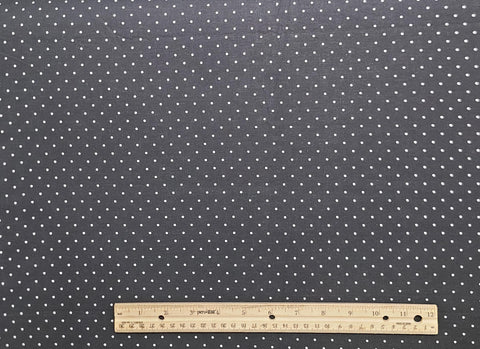 Black Fabric / White Pin Dot Print - Selvage to Selvage Print