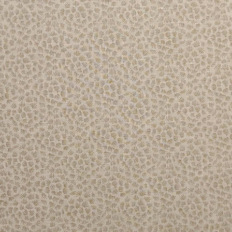 Tan Tone-on-Tone Grass Tuft Print Fabric