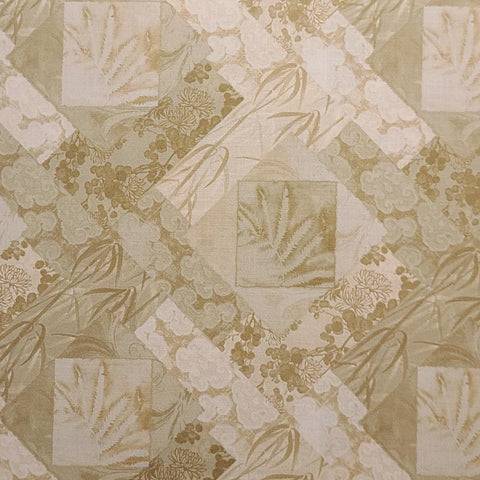 Silk Garden Lisa Audit Wilmington Prints - Dark Gold/Gold Tone-on-Tone Fabric