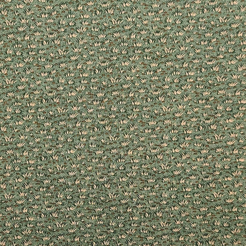 VIP Cranston Print Works - Green Fabric / Tan Grass Tuft Print