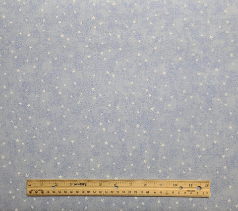 Fabric Traditions 1997 - Pale Blue, Medium Blue Tonal Fabric / White Star Print