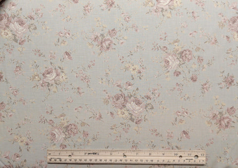 Evening Mist 32223-12 Sentimental Studios Moda - Pale Green Fabric / Pale Mauve, Cream, Green Tossed Floral Print