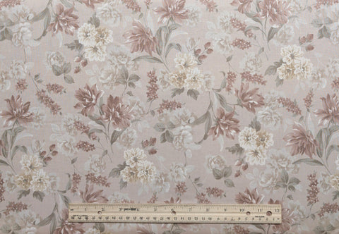 Evening Mist 32227-12 Sentimental Studios Moda - Blue (Pale Beige) Fabric / Dusty Rose, Green, White Floral Print