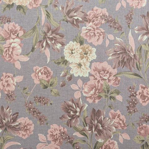 Evening Mist 32227-30 Sentimental Studios Moda - Plum Frost Fabric / Dusty Rose, Green, Light Tan Floral Print