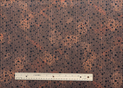 Full Spectrum G9001 / Hoffman California International Fabrics 2013 - Rust Tonal Fabric / Black Stripe and Dot Print