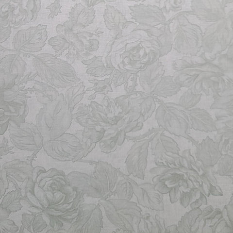 Paris Flea Market 3725 3 Sisters Moda - Seafoam Fabric / Tone-on-Tone Packed Large Rose Print